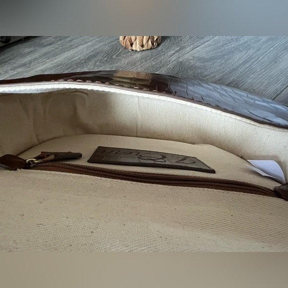 J. Crew Classic large saddle bag in Crocodile Embossed leather Cognac - Picture 6 of 13